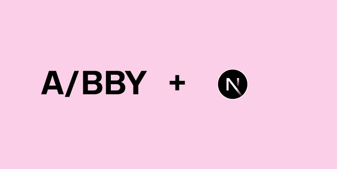 A/BBY + Next.js Logos